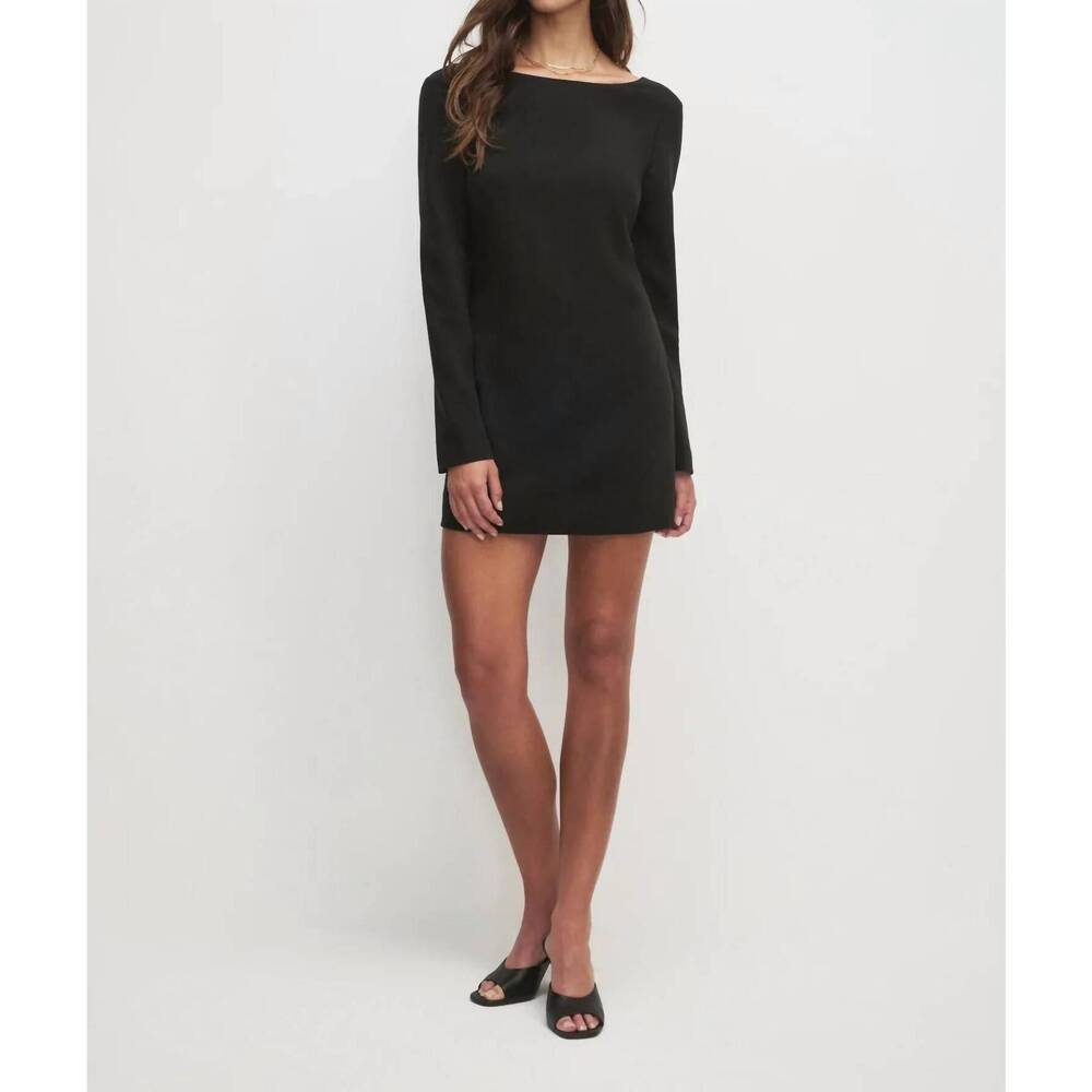 NEW FAVORITE DAUGHTER women's the long sleeve meet cute dress in black